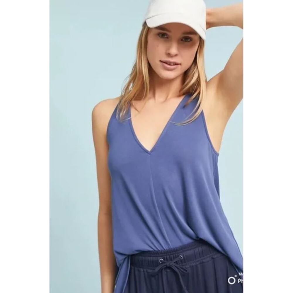 Anthropologie COA Recline V-neck Tank Top - Brown - Size L